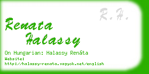 renata halassy business card